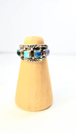 Four  Squared Opal Ring