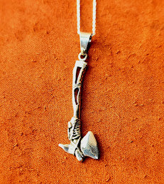 Tomahawk Pendant with Silver chain