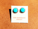 Turquoise with Rope Border Earrings
