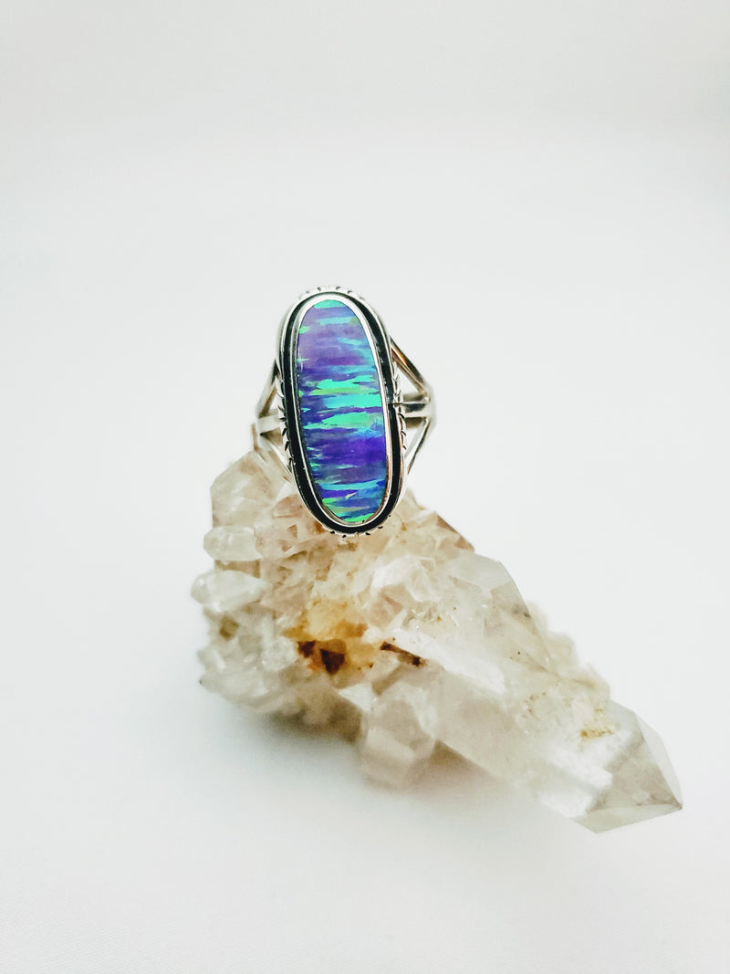 Opal Oblong Purple Ring