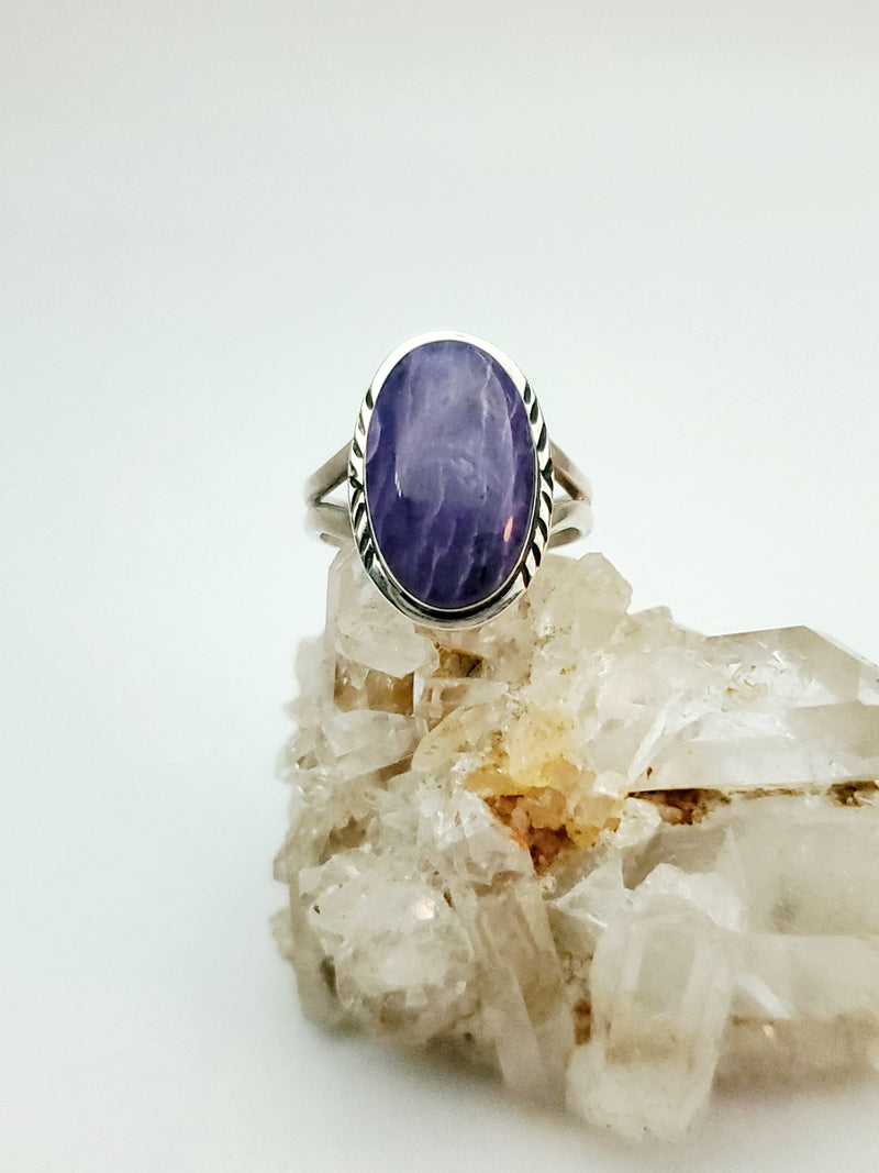 Charoite  Oval Ring
