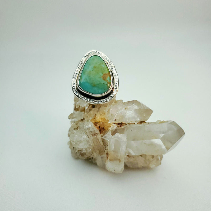 Turquoise Teardrop Triangle Ring