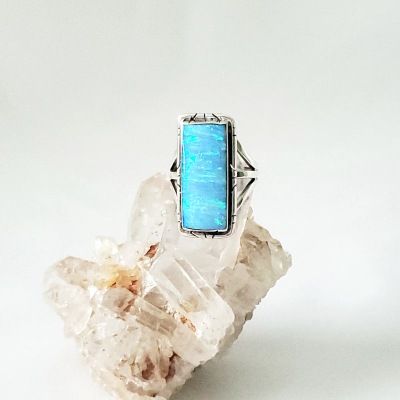 Opal Rectangle Ring
