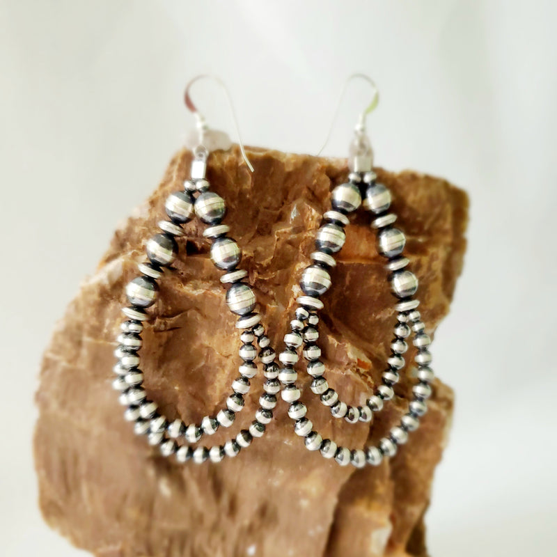 Navajo Pearl Double Teardrop Earrings
