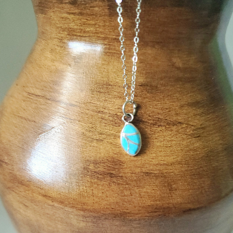 Zuni Turquoise Pendant Necklace