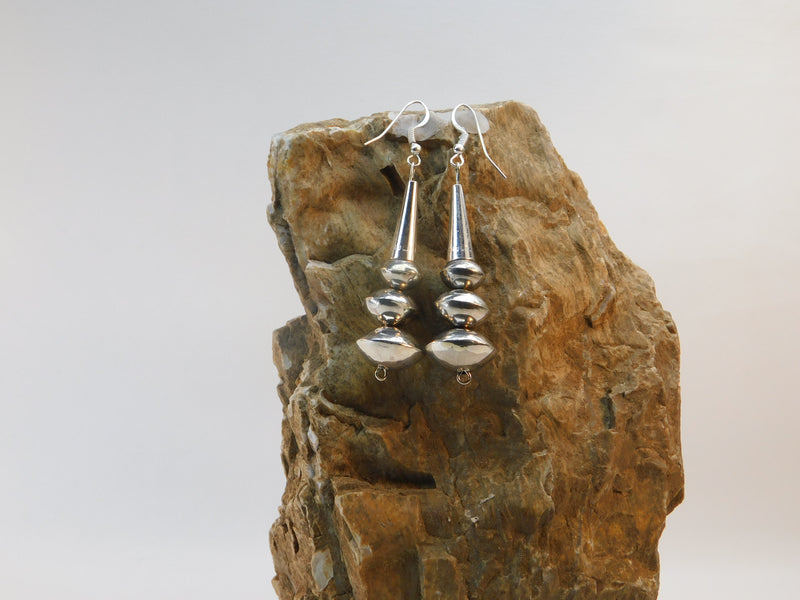 Silver Navajo Pearl Earrings