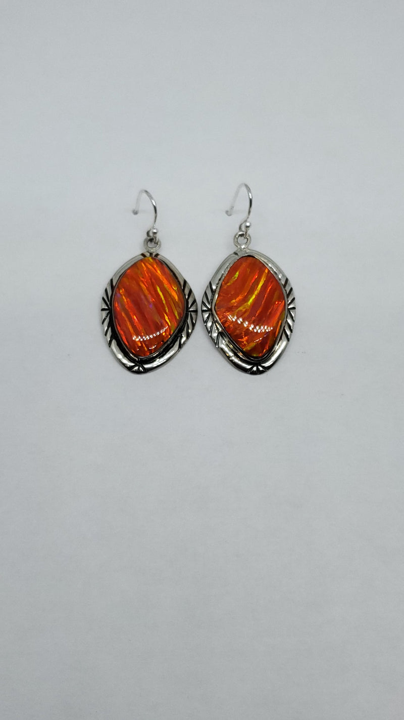 Fire Opal  Earrings