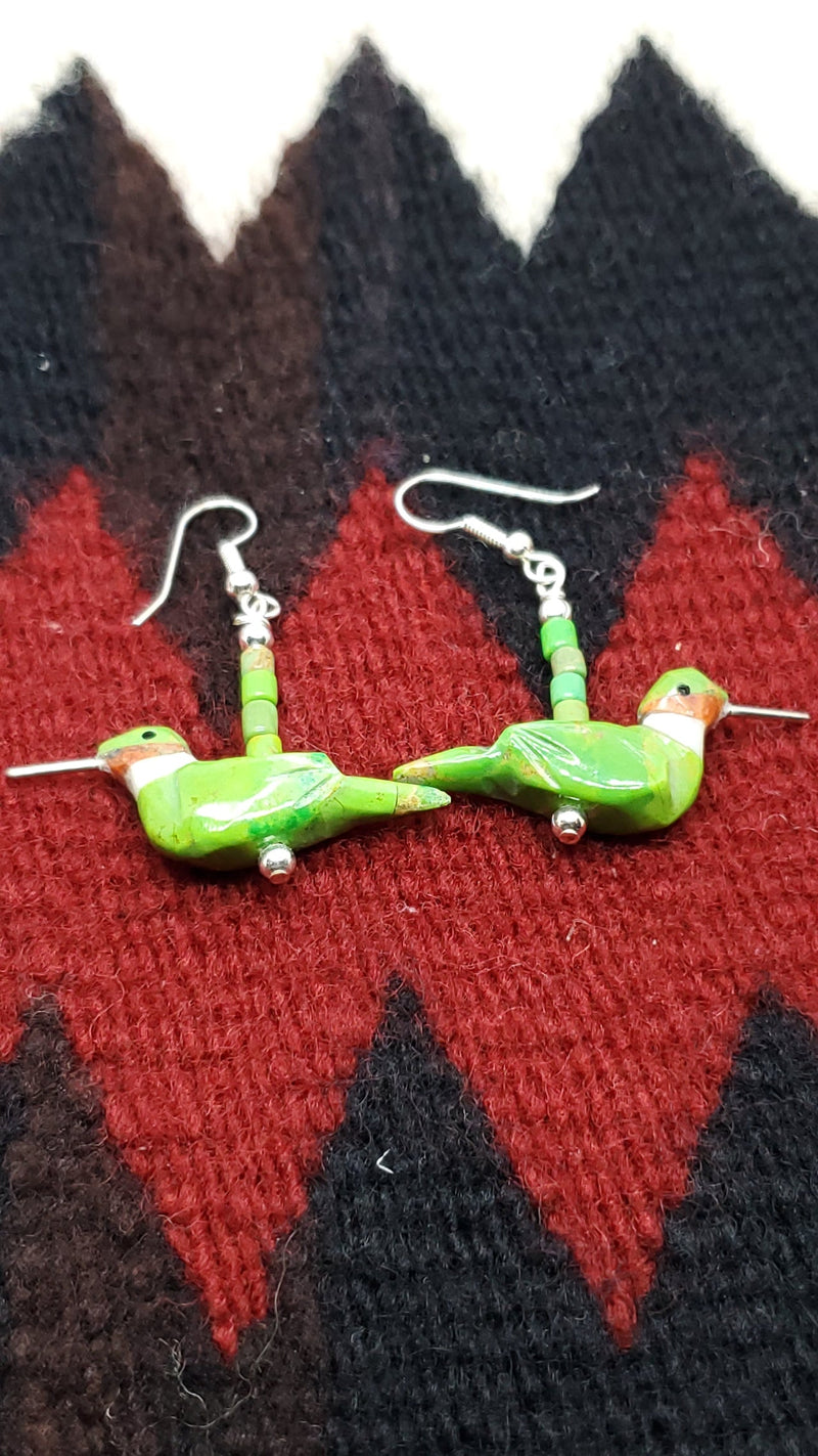 Green Hummingbird earrings