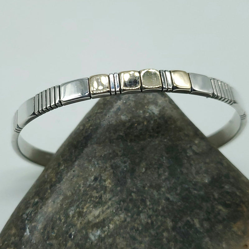 Men's Bracelet with 14kt overlay with silver