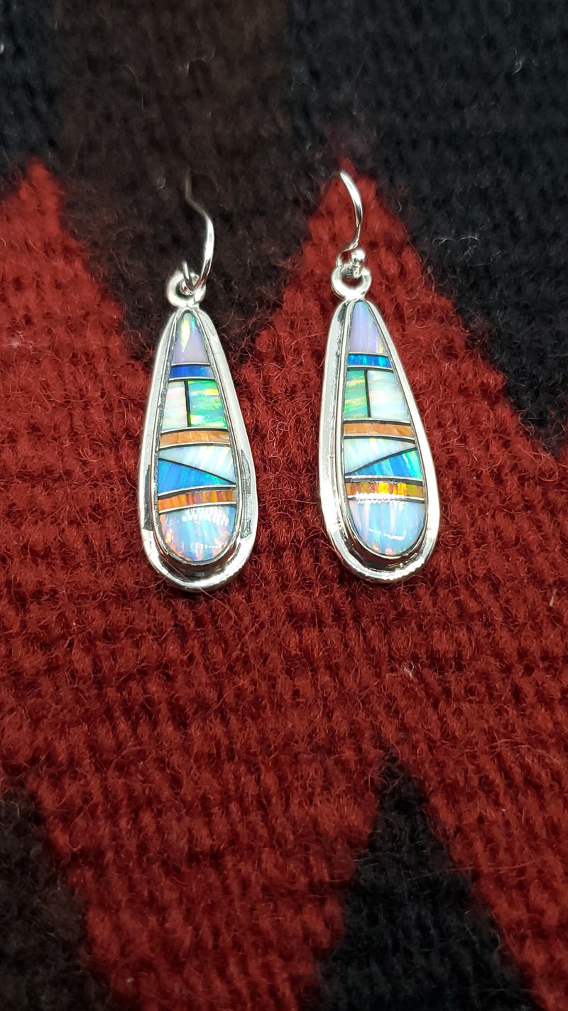 Opal slim multi-color earring