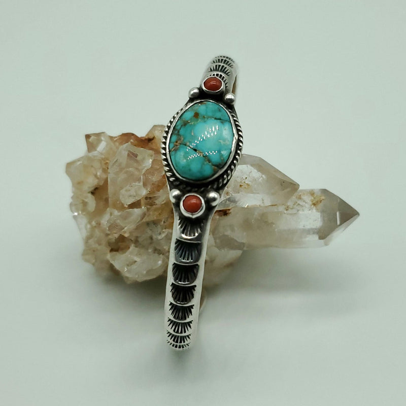 Pilot Mountain Turquoise with Red Bracelet