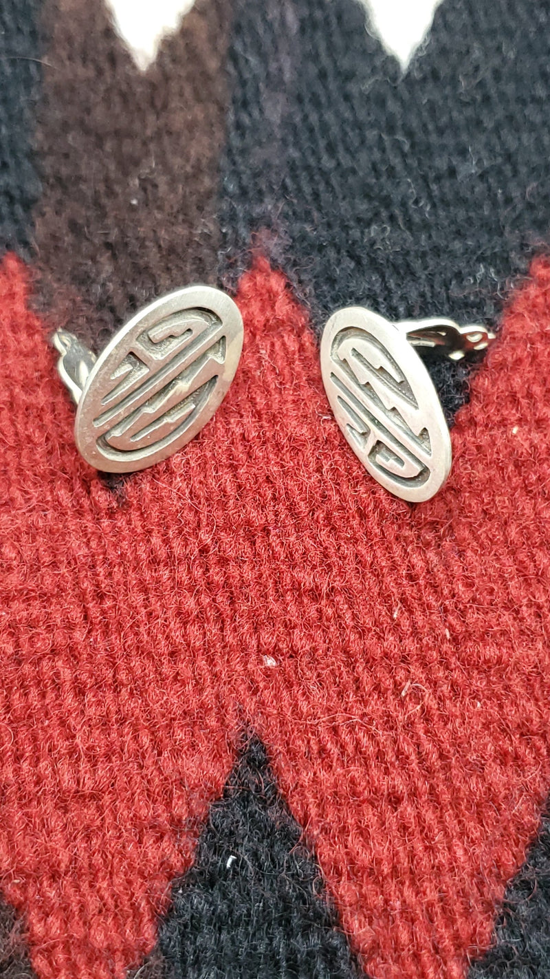 Silver Overlay Clip-on Earrings