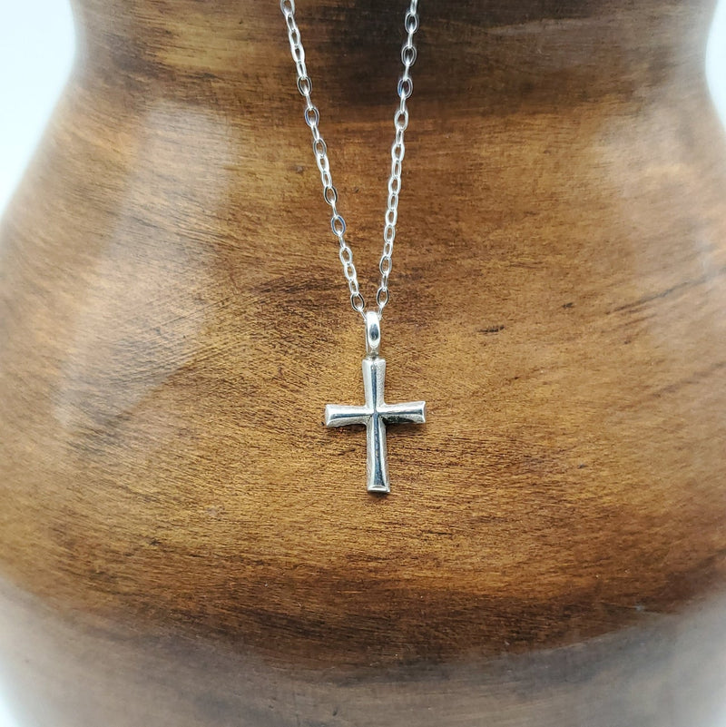 Silver Small Cross Pendant  with Silver Chain