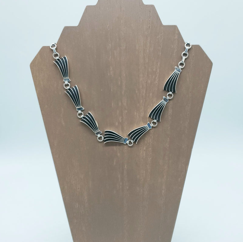 Sterling Silver Freeform Design Necklace