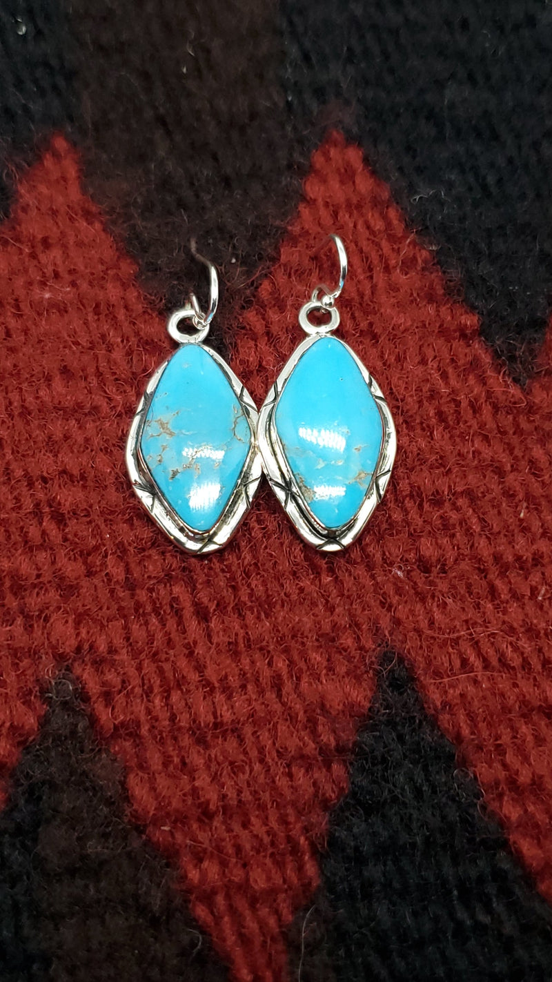 Turquoise Diamond Shape Earrings