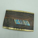 Wood and Brass Belt Buckles