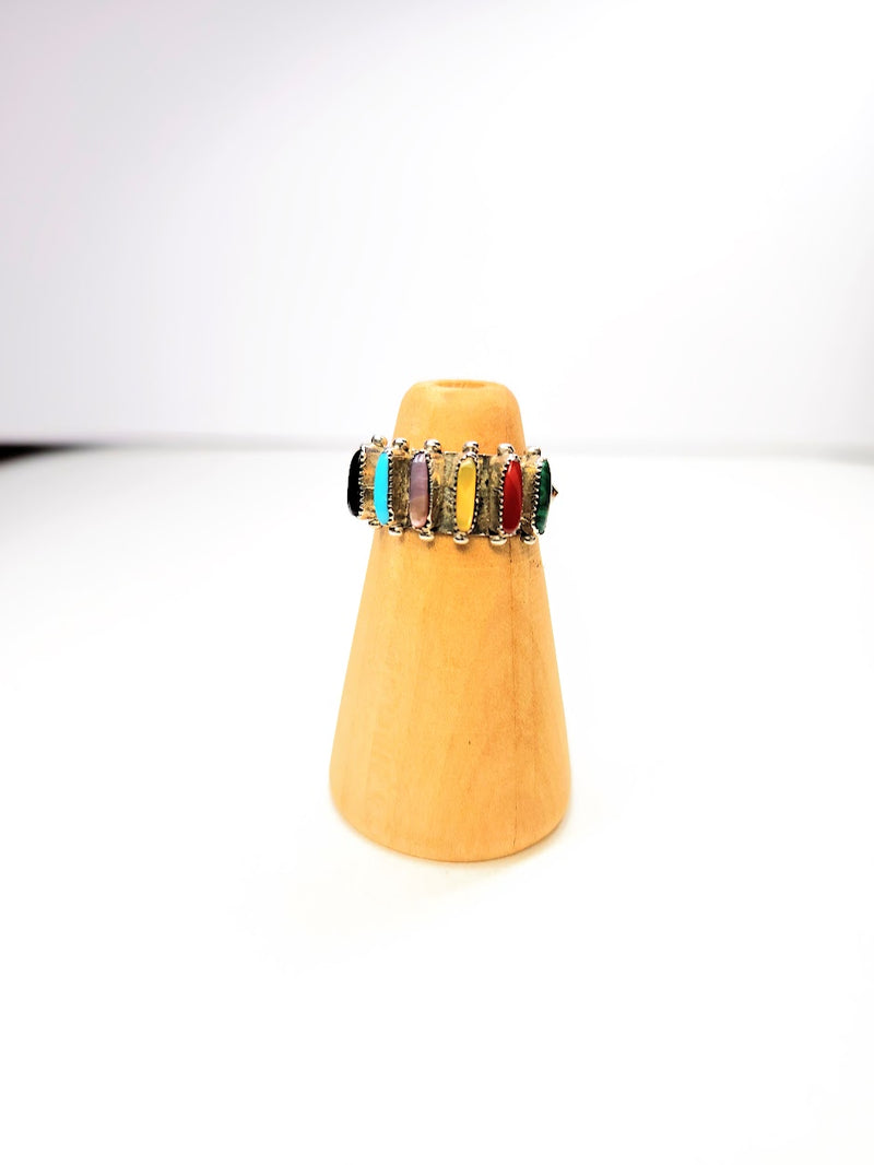 Six Multi-Color Stone Ring