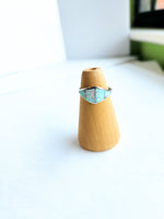 White Opal Silver Inlay Ring