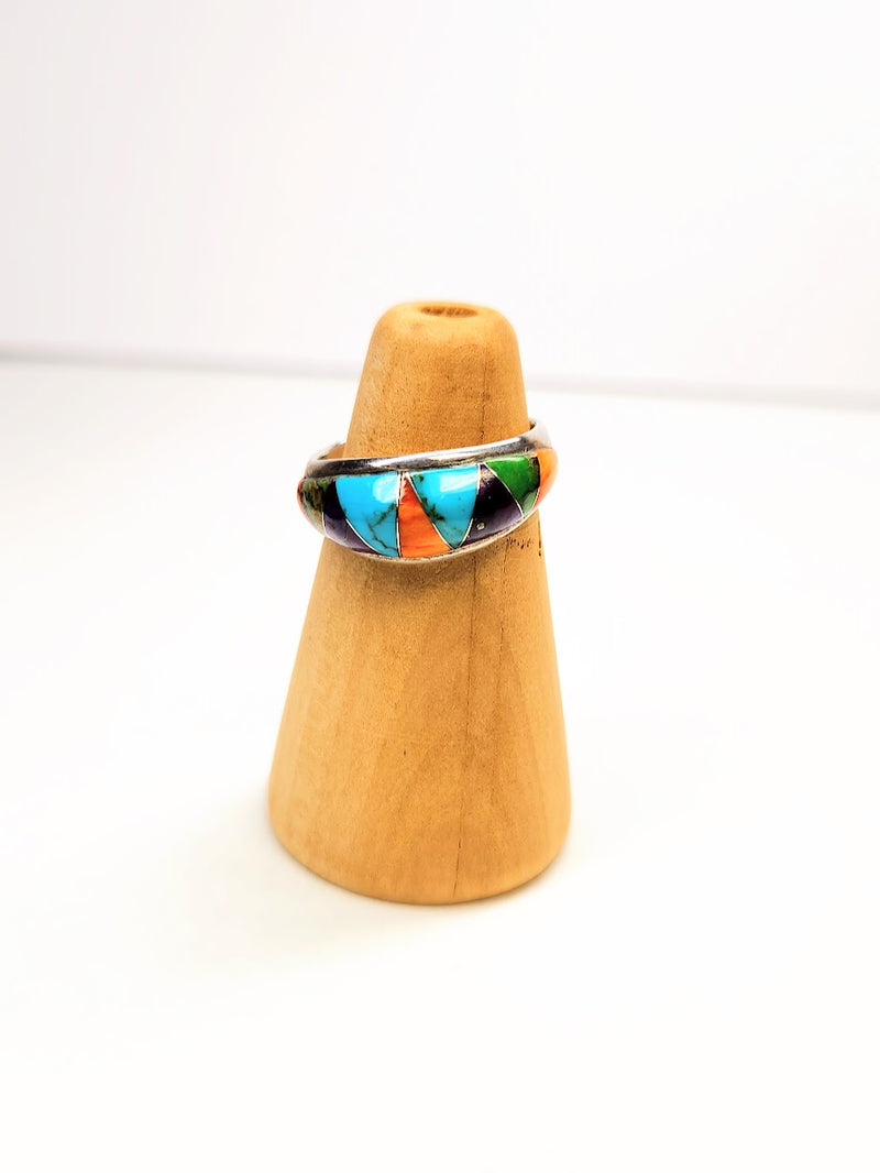 Multi-Stone Domed Inlay Ring