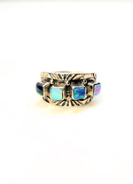 Four  Squared Opal Ring